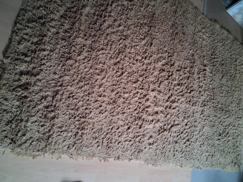 Wollen tapijt beige, 200 cm ou plus, Beige, 150 à 200 cm, Enlèvement