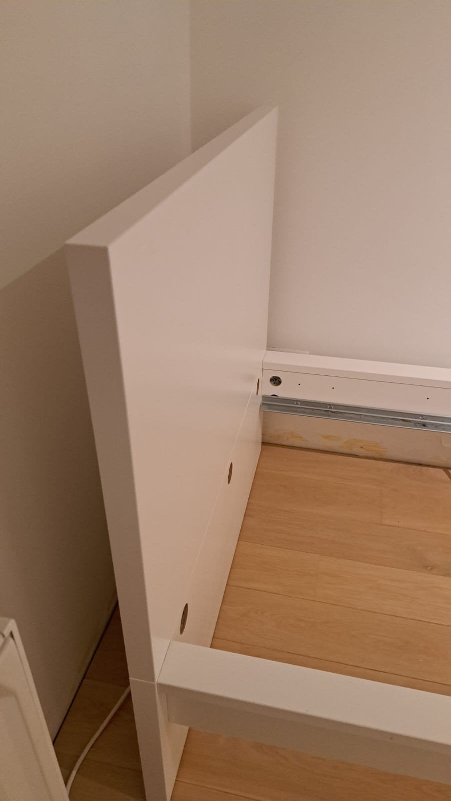 bed ikea Malm 90x200 met lattenbodem, Huis en Inrichting, Ophalen, Wit