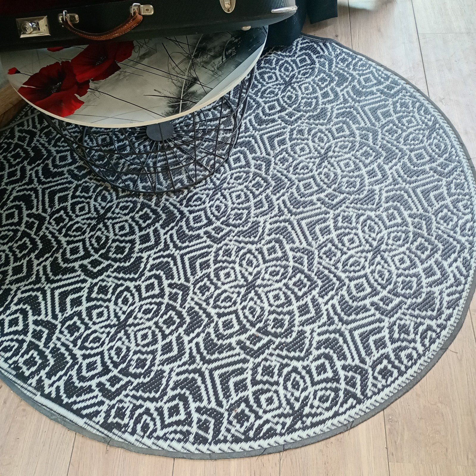Rond vloerkleed in kunststof diam 120cm, Enlèvement, Rond