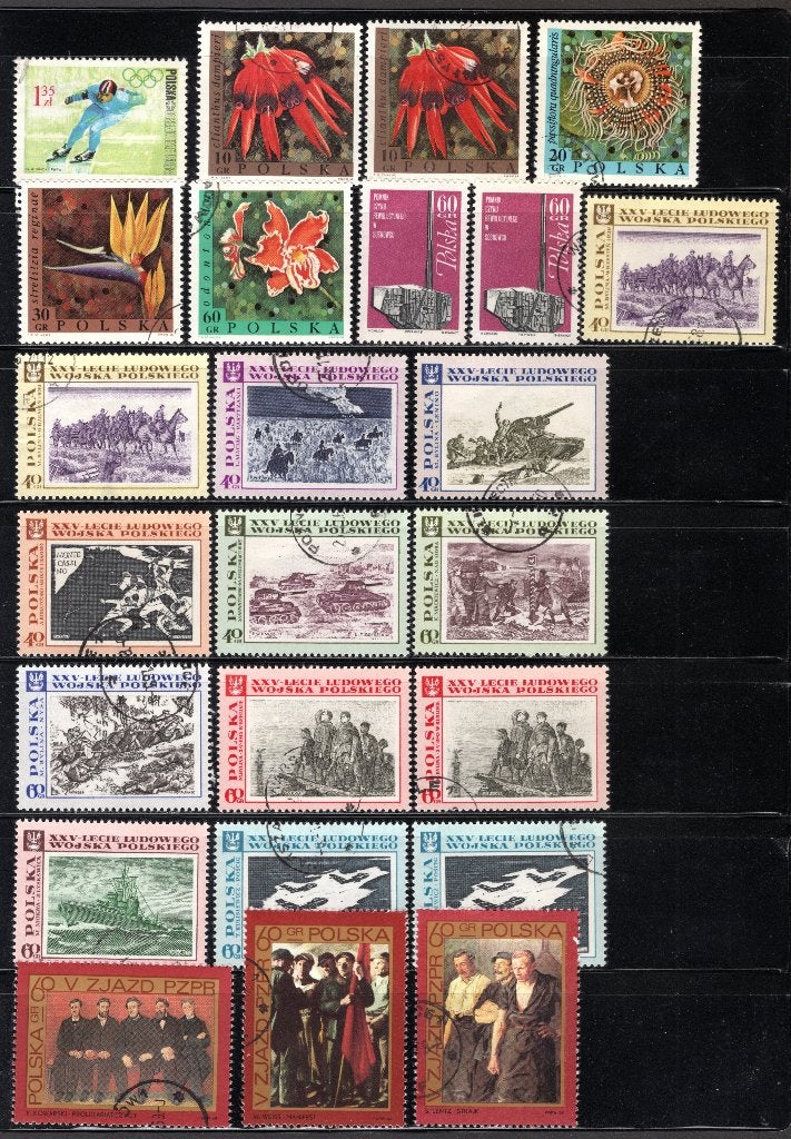 POLOGNE Lot 1968 estampillé, Envoi, Pologne, Affranchi