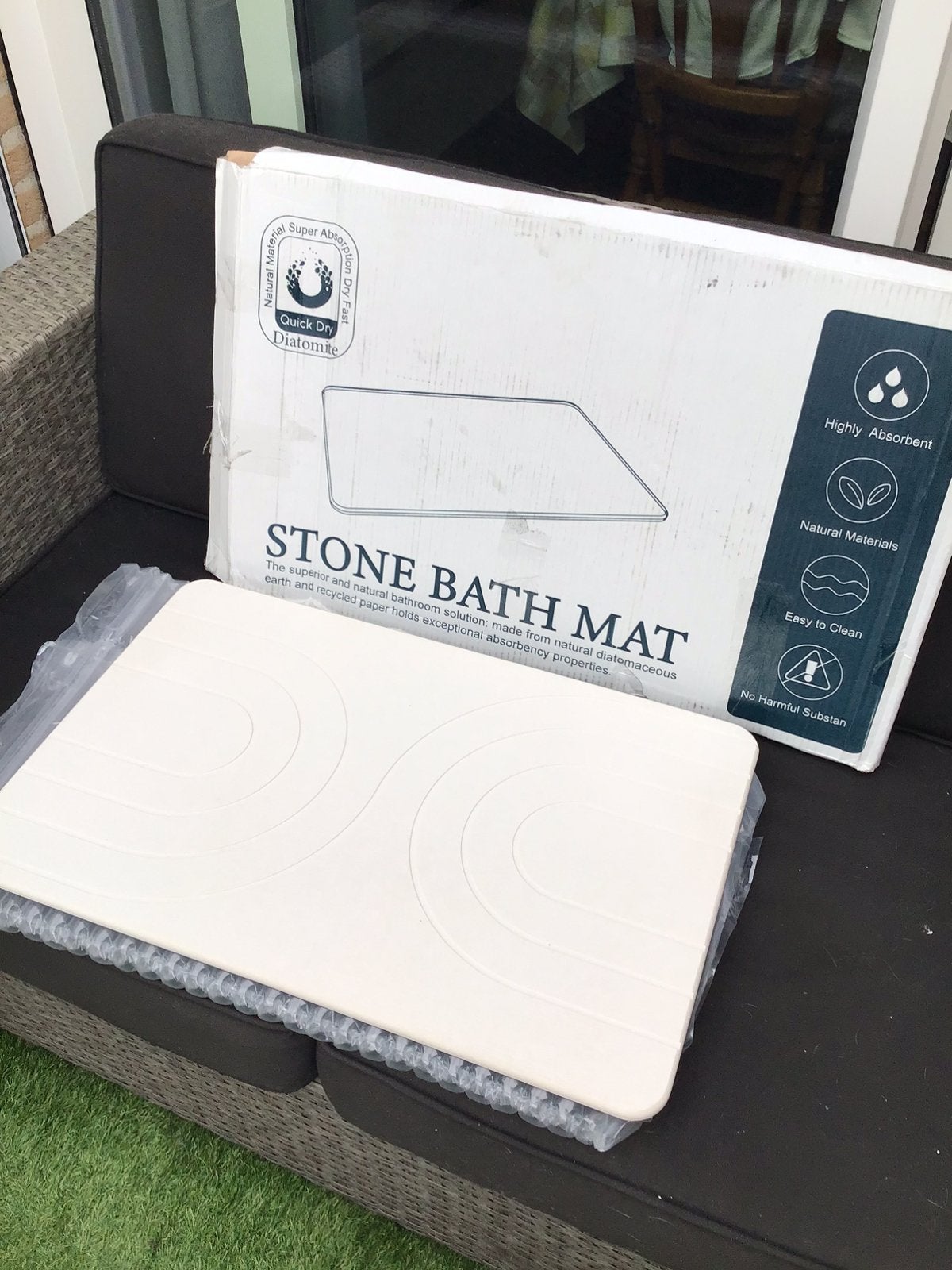 Tapis de bain en diatomite, à séchage rapide et absorbant, Enlèvement ou Envoi, Neuf, Beige, Tapis de bain