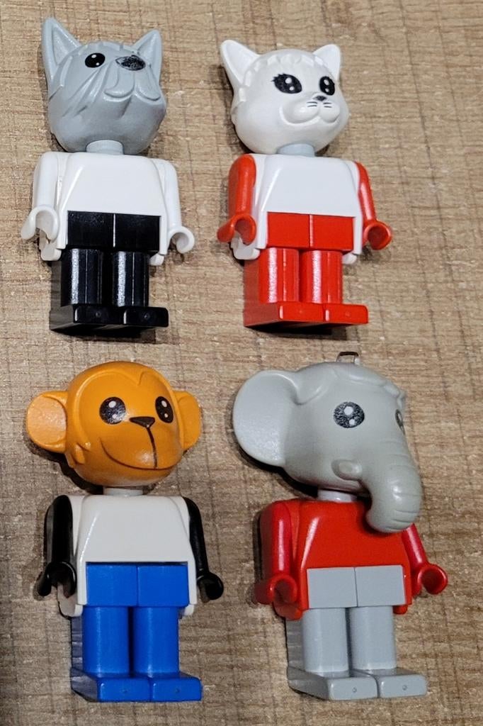 Lego Fabuland: 4 figuurtjes (jaren '80), Enlèvement ou Envoi, Utilisé, Briques en vrac, Lego