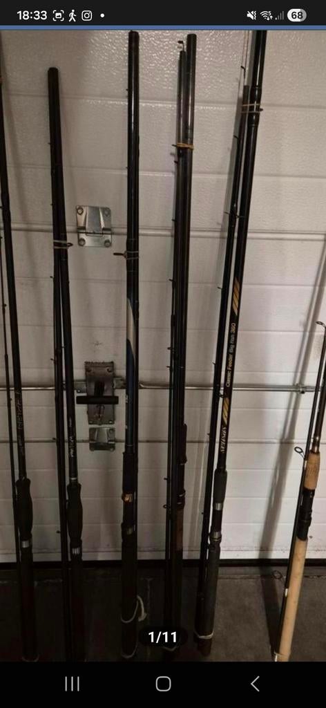 Feeder hengels en Winkel picker en feeder steunen, Enlèvement, Moulinet