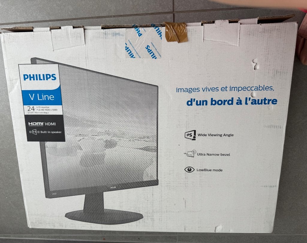 Philips V Line 24 LCD monitor full HD, Computers en Software, Monitoren, Ophalen, Philips, Full HD, Zo goed als nieuw