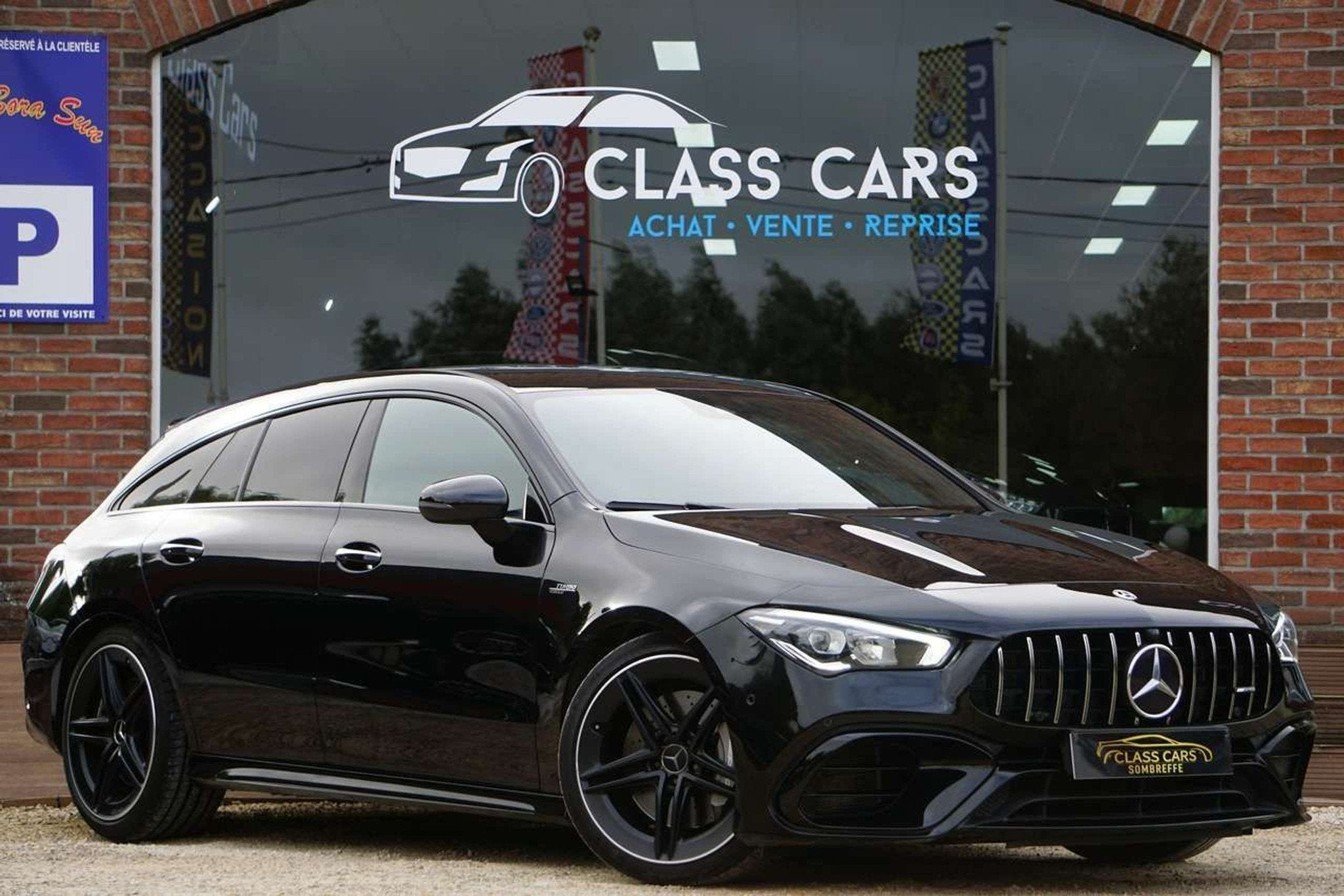 Mercedes-Benz CLA-Klasse 45 AMG 4-Matic+ AUTO FULL LED CAM 3, Autos, CLA, Entreprise, Alcantara, Noir