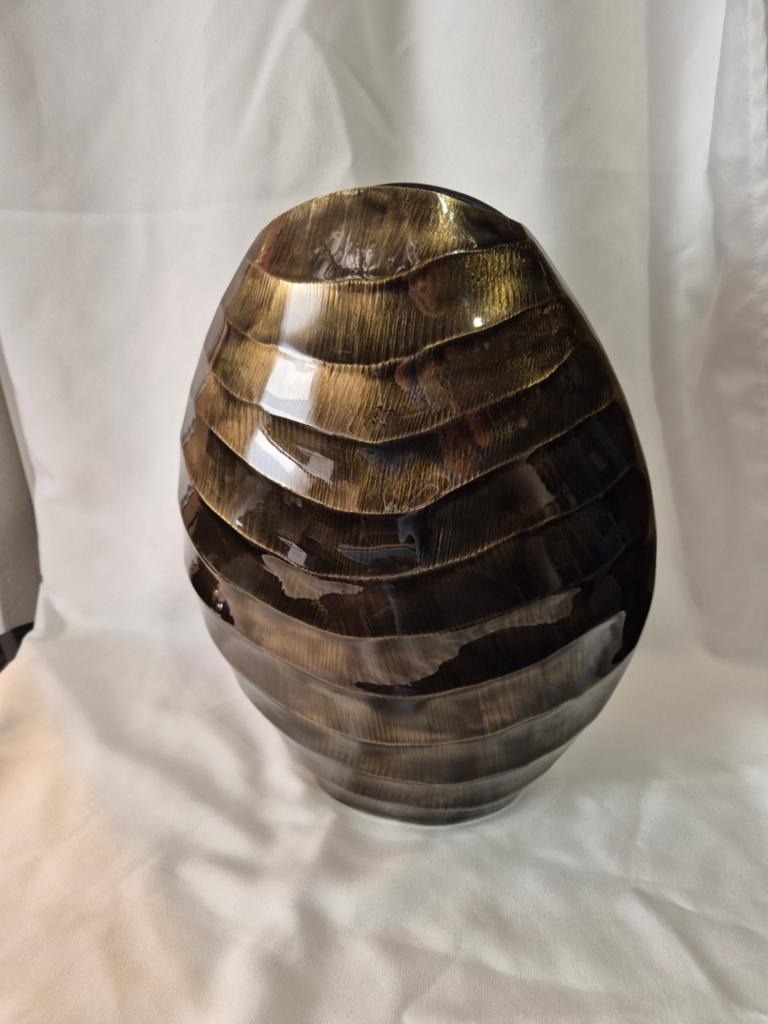 Vaas goud zwart, Maison & Meubles, Accessoires pour la Maison | Vases, Enlèvement, Noir, Verre