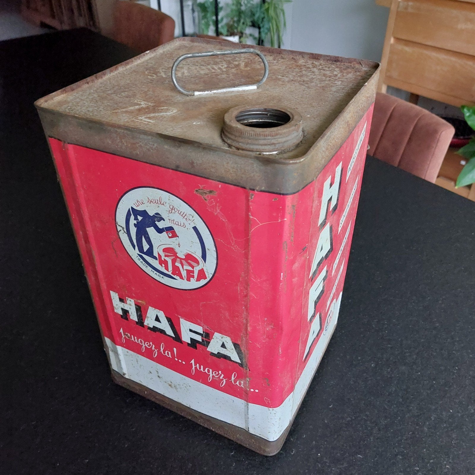 groot olieblik Hafa, Ophalen of Verzenden