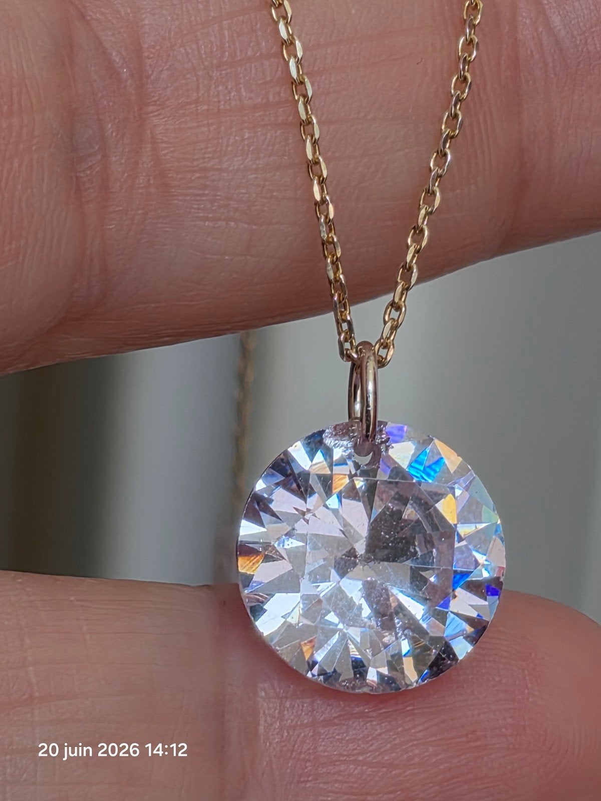 Pendentif en argent massif avec cubic zirconia, Neuf, Enlèvement, Avec pierre précieuse, Argent