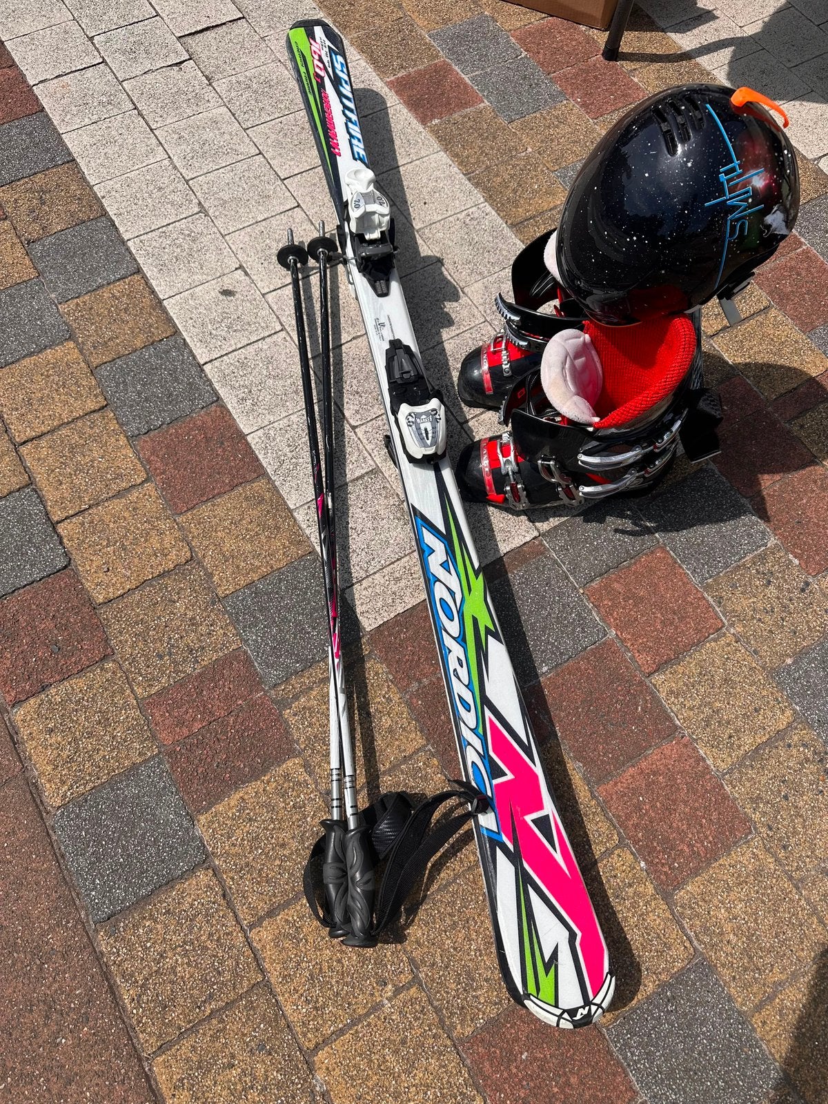 Ski set, Sport en Fitness, Skiën en Langlaufen, Ophalen, Gebruikt, 100 tot 140 cm, Nordica