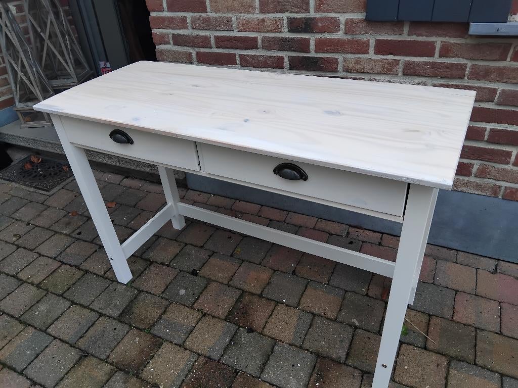 wandtafel white wash blad grenenhout, Ophalen, Zo goed als nieuw, Grenenhout