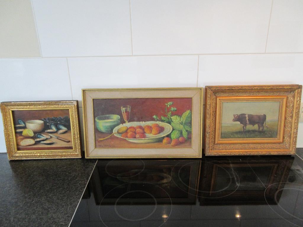 3 tableaux anciens de H. VERFAILLIE rural, Enlèvement