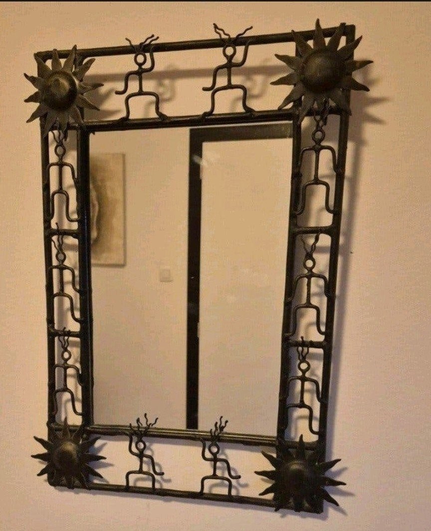 miroir solaire en fer forgé des années 1970, Enlèvement ou Envoi