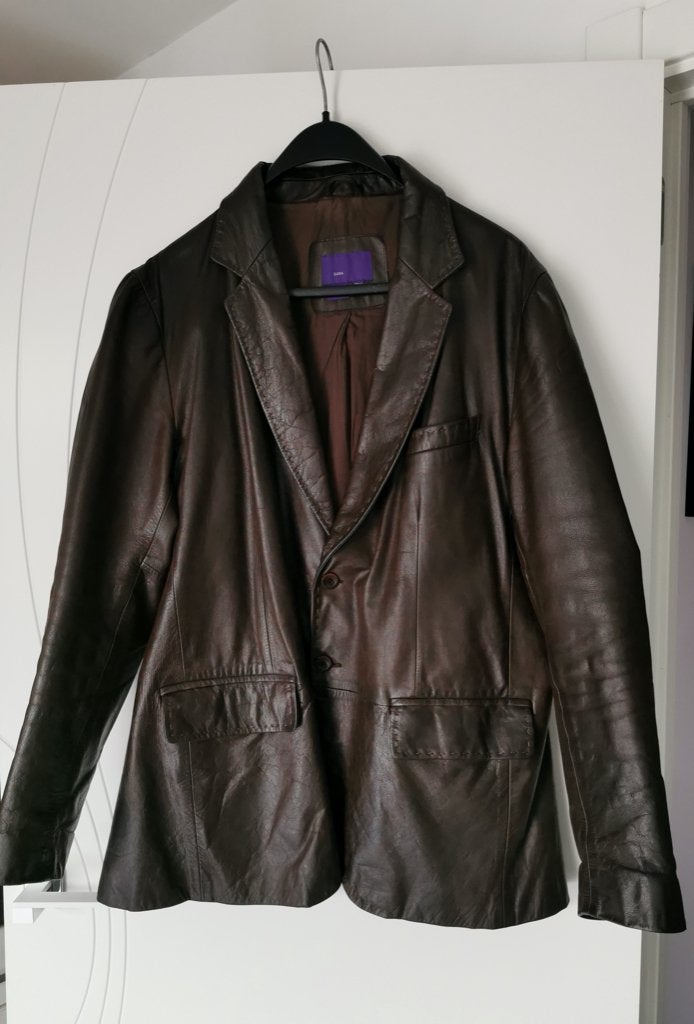 LEDEREN JAS BRUIN, Kleding | Heren, Ophalen, Bruin, Maat 56/58 (XL), Zara Man