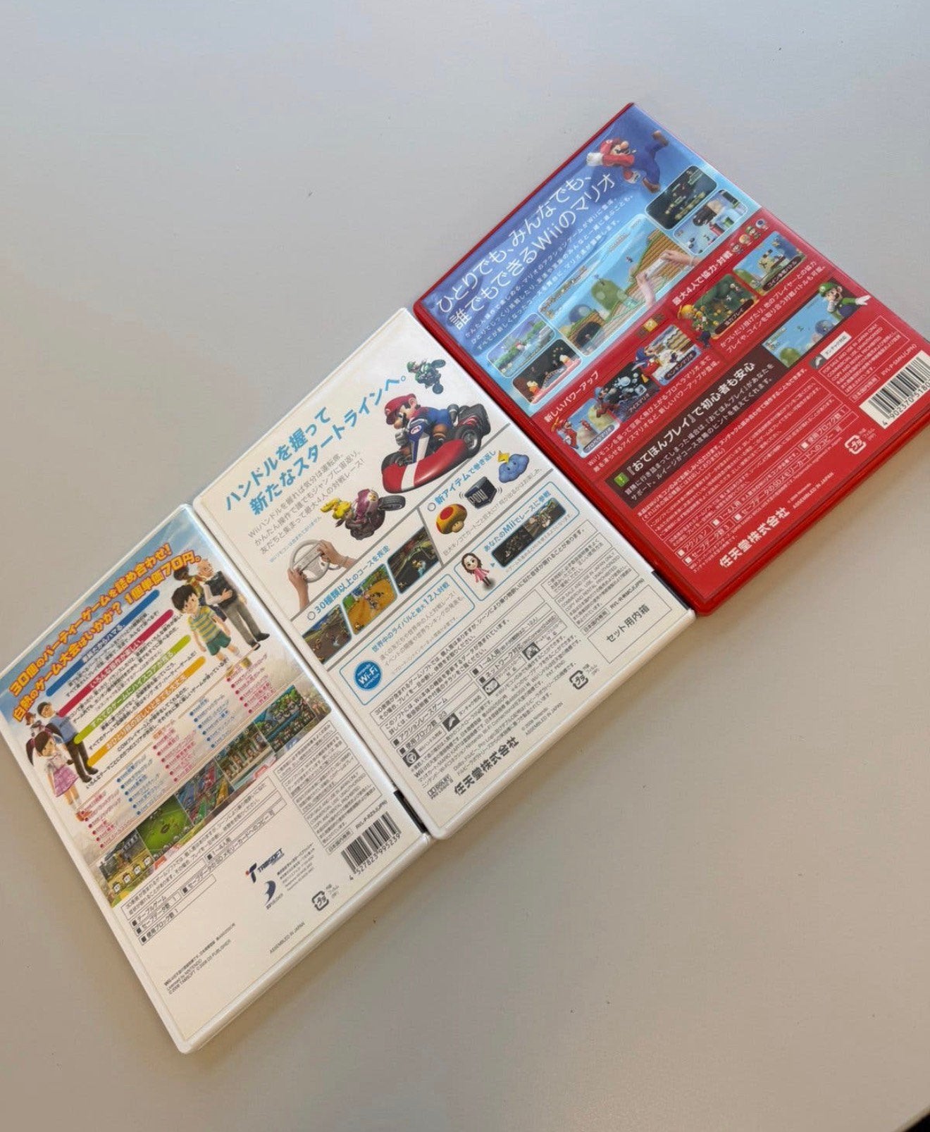 3 Japanse Nintendo Wii Games Mario Kart Mario Bros JPN Japan, Games en Spelcomputers, Ophalen of Verzenden, Zo goed als nieuw