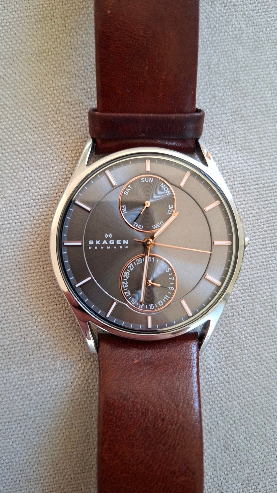 Montre Skägen pour homme, Montre-bracelet, Autres marques, Enlèvement ou Envoi, Cuir