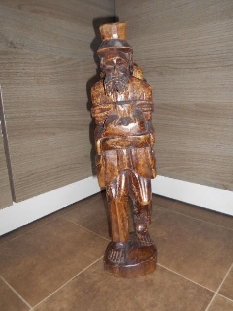 Belle statue en bois - Equateur, Antiquités & Art, Enlèvement ou Envoi, Bois, Statue, 20 - 50 cm