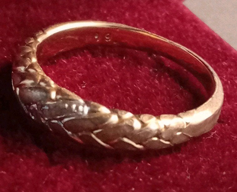 gouden ring 8 karaat 3,1gram vintage antiek, Gebruikt, Ophalen of Verzenden, 17 tot 18, Dame