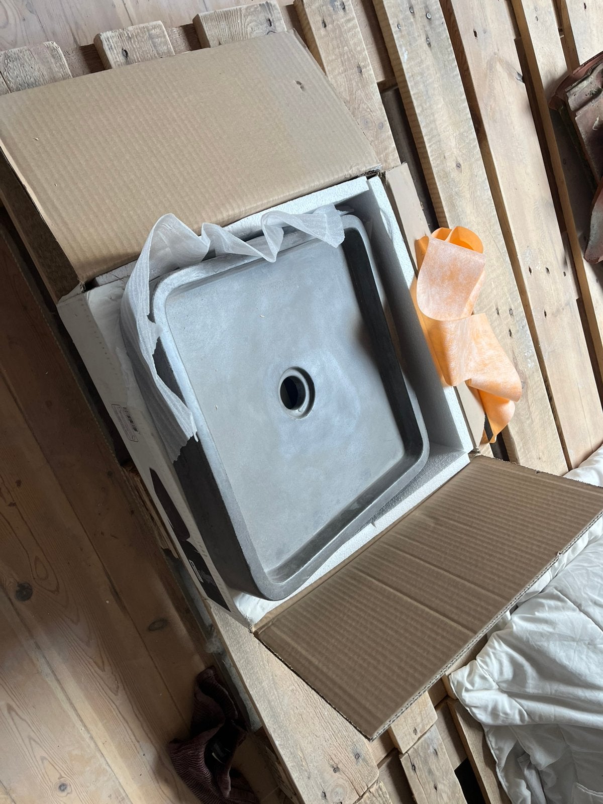 Lavabo Differenz Jura 40 x 40 x 7, Bricolage & Construction, Sanitaire, Enlèvement, Neuf, Pierre, Lavabo