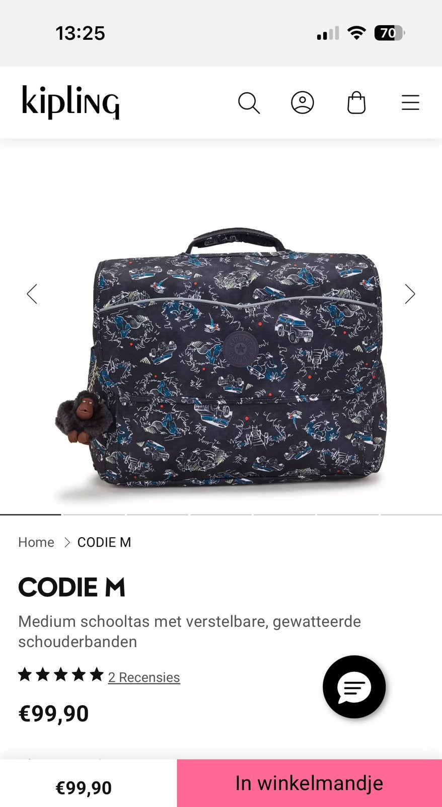 Kipling boekentas NIEUW!, Bijoux, Sacs & Beauté, Sacs | Cartables, Enlèvement ou Envoi, Neuf, Sac à dos