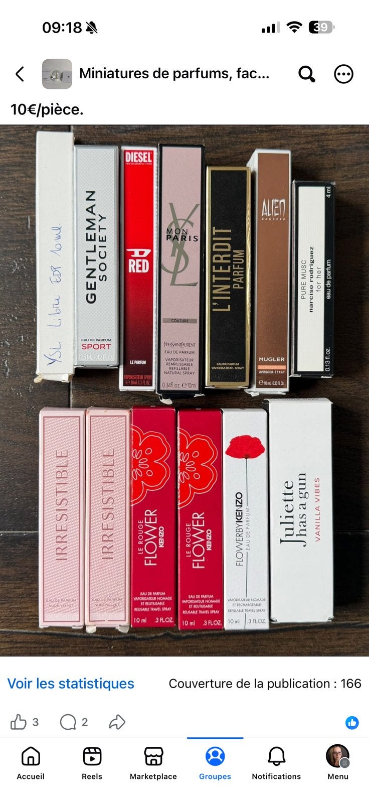 Parfums vapo 10 ml et 12,5 ml - Au choix : 10€/pièce, Enlèvement ou Envoi, Neuf