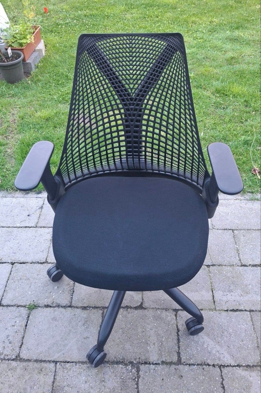 Herman miller sayl, zwart bureaustoel., Ophalen, Zwart, Zo goed als nieuw, Bureaustoel