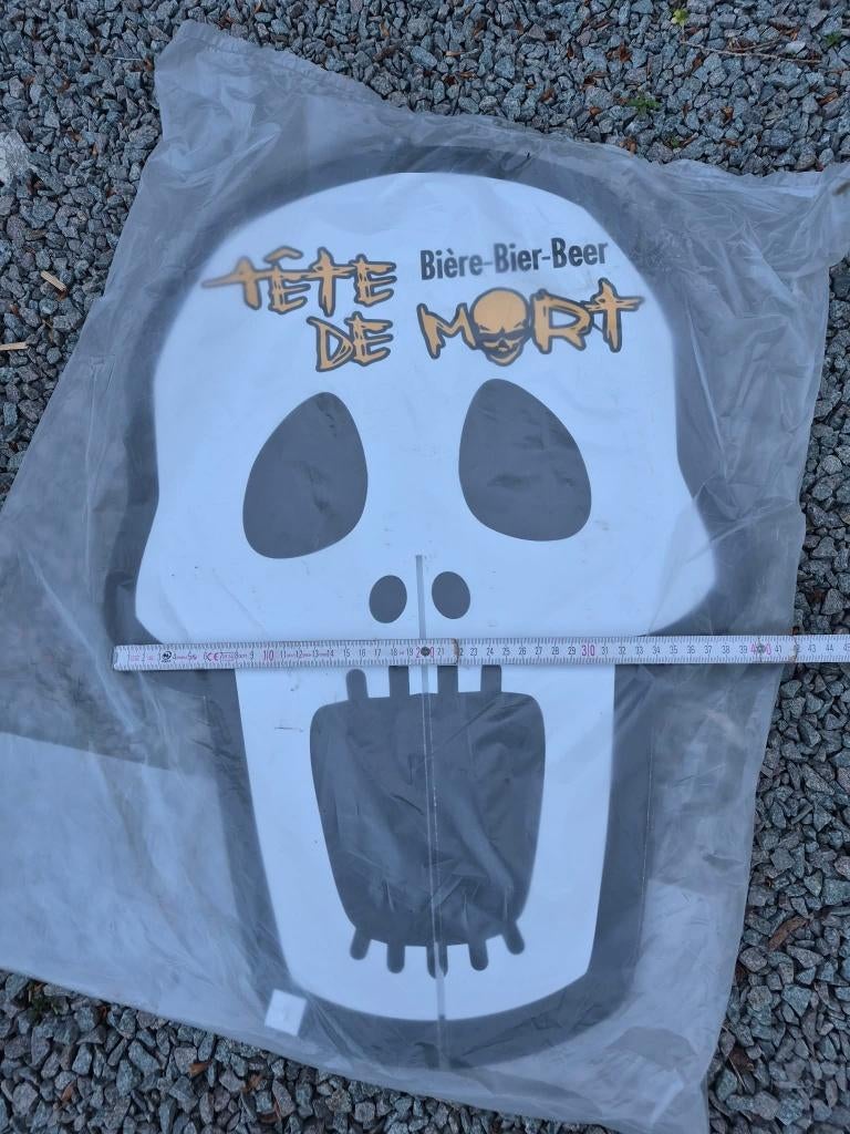 Tête De Mort reclamebord kunstof (Brasserie du Bocq), Ophalen, Nieuw, Reclamebord, Plaat of Schild, Overige merken