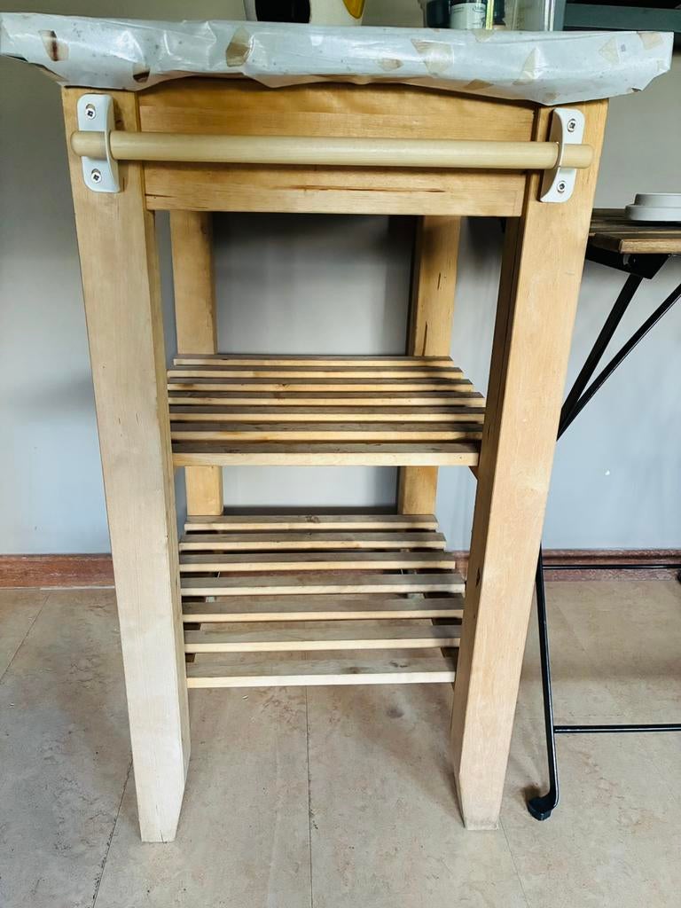 Keukenwagen - Roltafel - Berk 58x50x85, Ophalen, Gebruikt