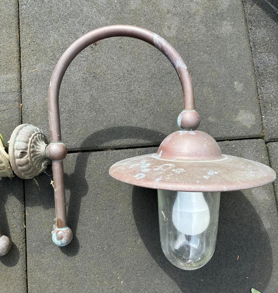 Koperen stallampen/ lamdelijke lampen, Ophalen, Overige materialen, Gebruikt, Minder dan 50 watt