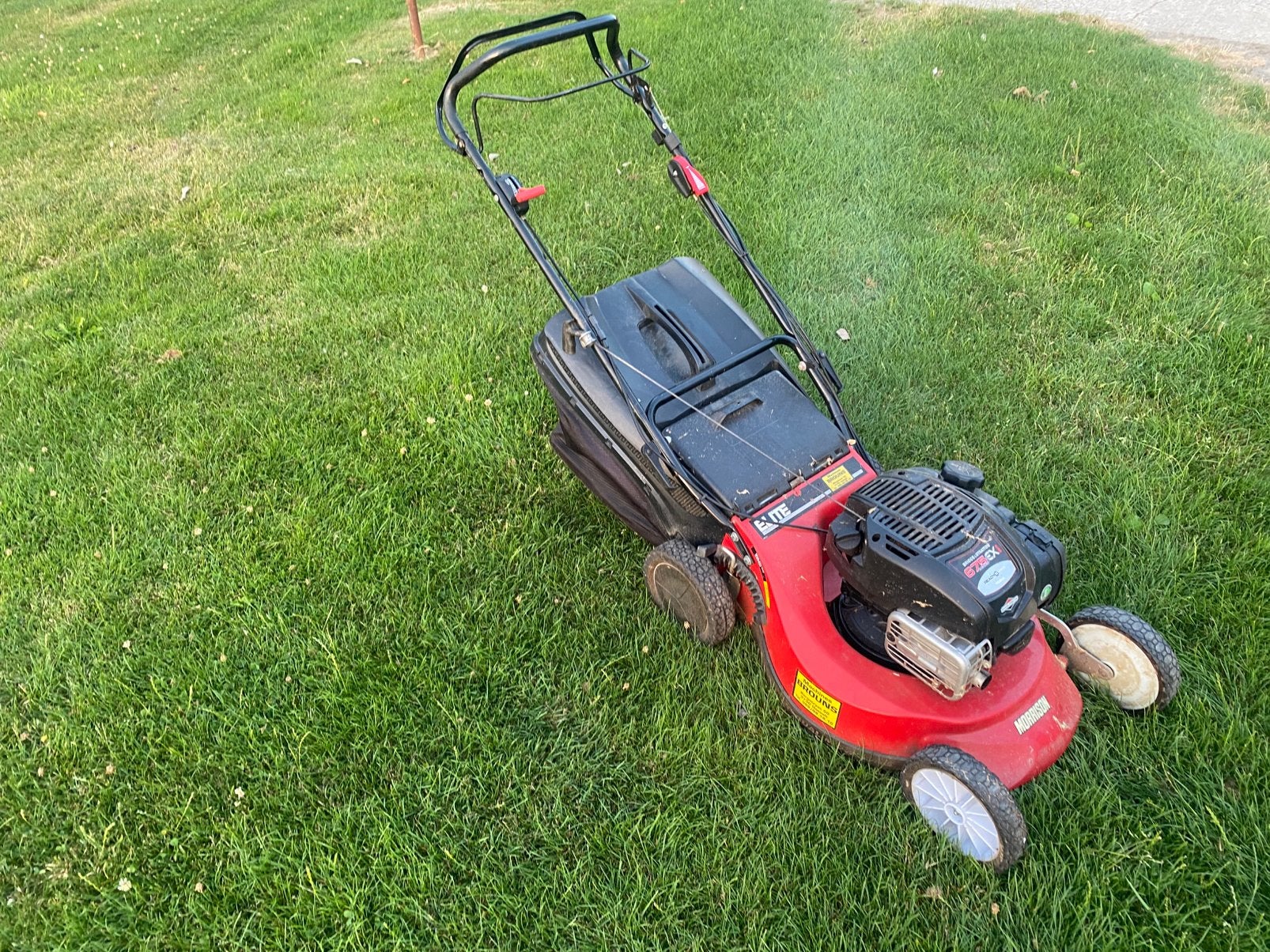 Morrison elite grasmaaier - briggs & stratton motor, Ophalen, Zo goed als nieuw