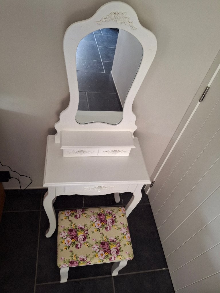Make-up tafel met bankje in zeer goede staat, Ophalen, 100 tot 150 cm, Retro, klassiek, landelijk, 50 tot 100 cm