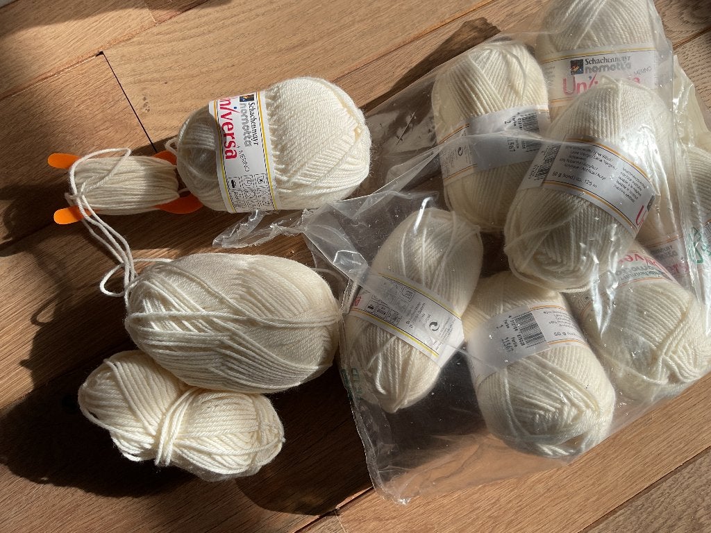 Schachenmayr Nomotta, nieuwe wol merino,crème,10x 50 gram, Ophalen of Verzenden, Nieuw, Breien of Haken, Wol of Garen