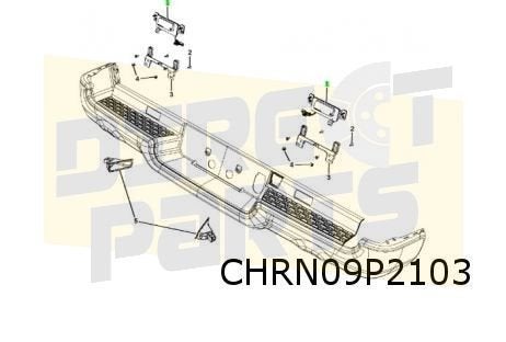 Dodge Ram (5/18-) (5e generatie) mistlamp Links achter origi, Neuf, -, -, -