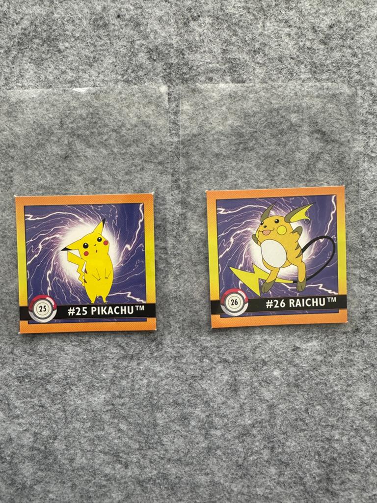 Vintage Pokemon Stickers Merlin 1999 Lot Pikachu & Raichu, Hobby en Vrije tijd, Verzamelkaartspellen | Pokémon, Ophalen, Zo goed als nieuw