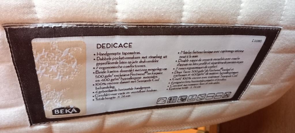 Matelas Beka de haute qualité 1pers, Enlèvement, 200 cm, Matelas