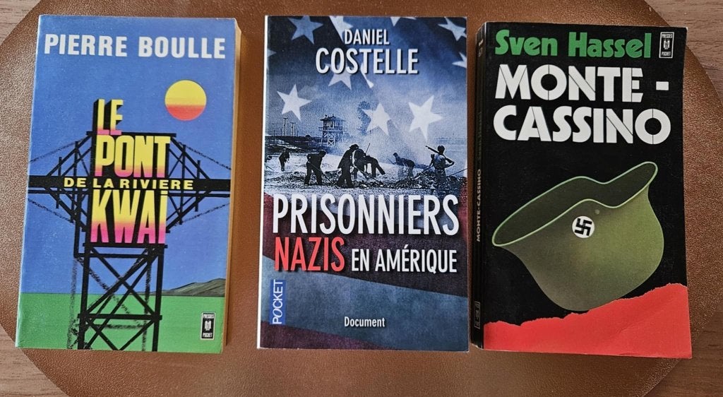 3 livres Pont de la rivière Kwai/Monte Cassino/Prisonniers, Boeken, Ophalen of Verzenden, Zo goed als nieuw