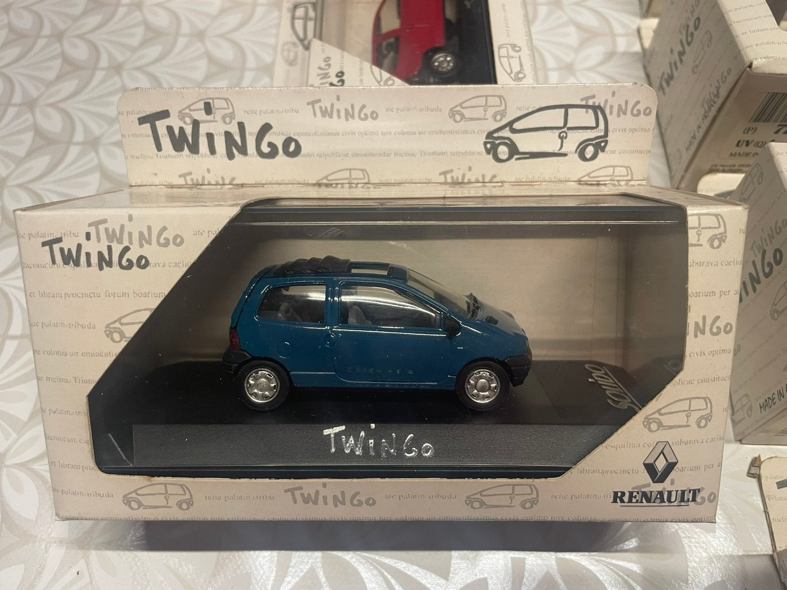 Miniature Twingo Bleu Cyan, Enlèvement ou Envoi, Neuf, Voitures