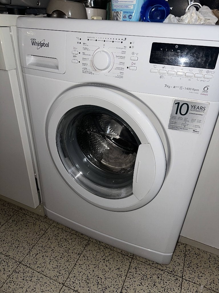 Machine à laver Hublot Whirlpool 7kg - AWO17453, Electroménager, 1200 à 1600 tours, 6 à 8 kg, Classe énergétique A ou plus économe