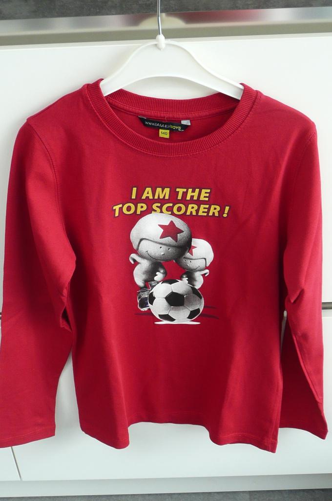 Rood T-shirt lange mouw I AM Boys (K110), Kinderen en Baby's, I am, Ophalen of Verzenden, Zo goed als nieuw, Shirt of Longsleeve