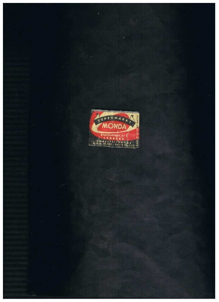 LEBBEKE OUD RECLAME ETIKET, Verzenden, Gebruikt, Luciferdoosjes of -merken