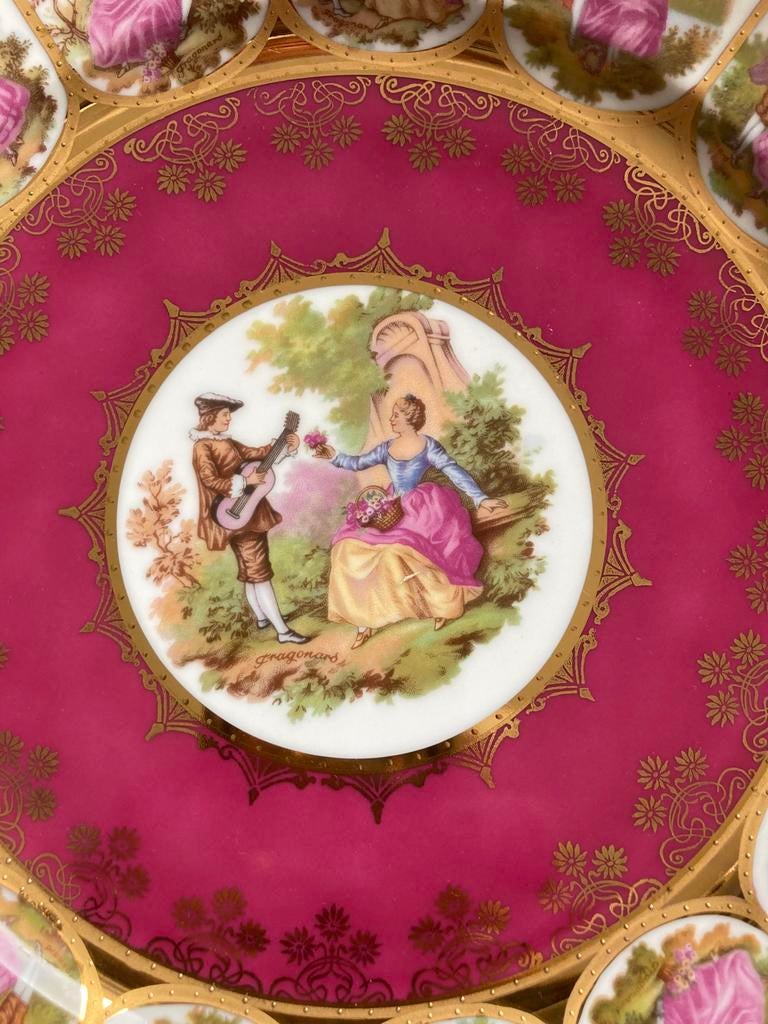 Prachtig vintage JKW Bavaria "Love Story" bord, Fragonard, Ophalen of Verzenden