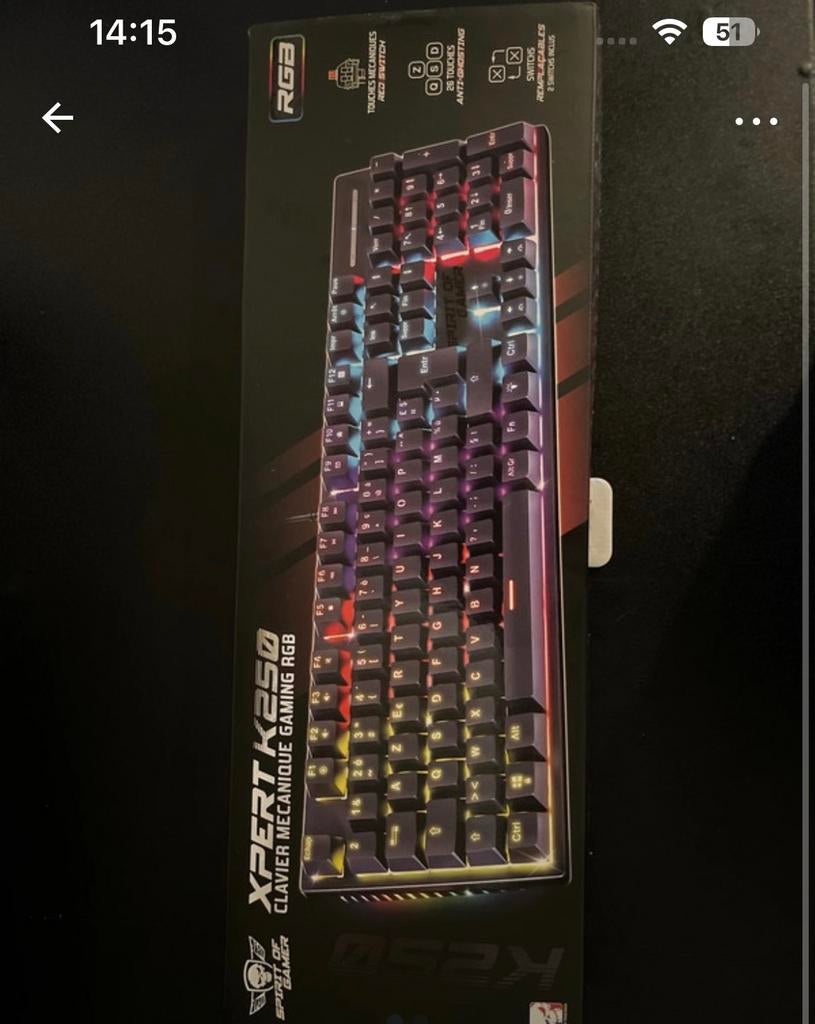Clavier gamer, Informatique & Logiciels, Enlèvement ou Envoi, Comme neuf, Clavier gamer