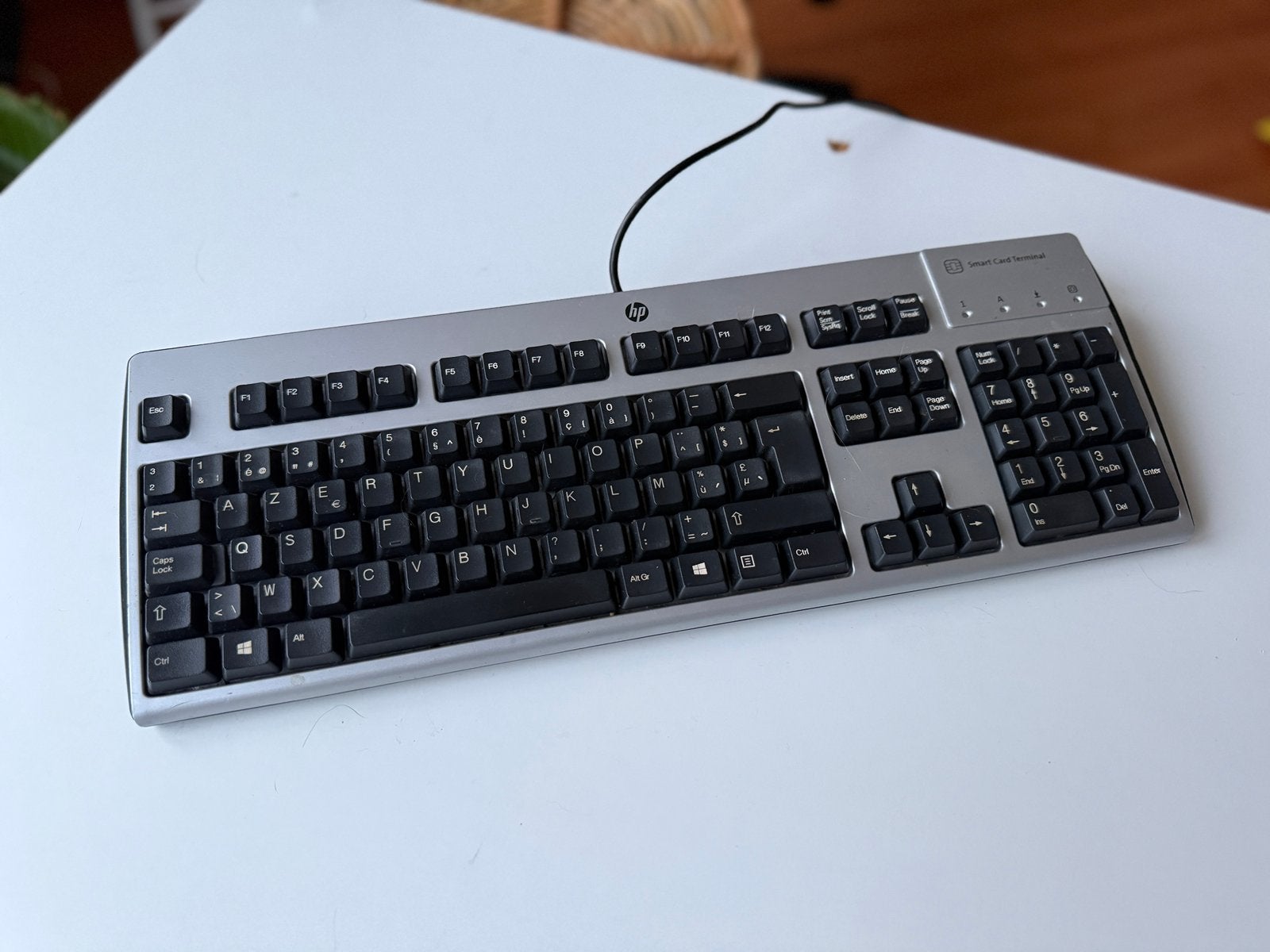 HP KUS0133 - Clavier USB avec lecteur de carte à puce, Informatique & Logiciels, Claviers, Enlèvement, Azerty, Comme neuf, Filaire
