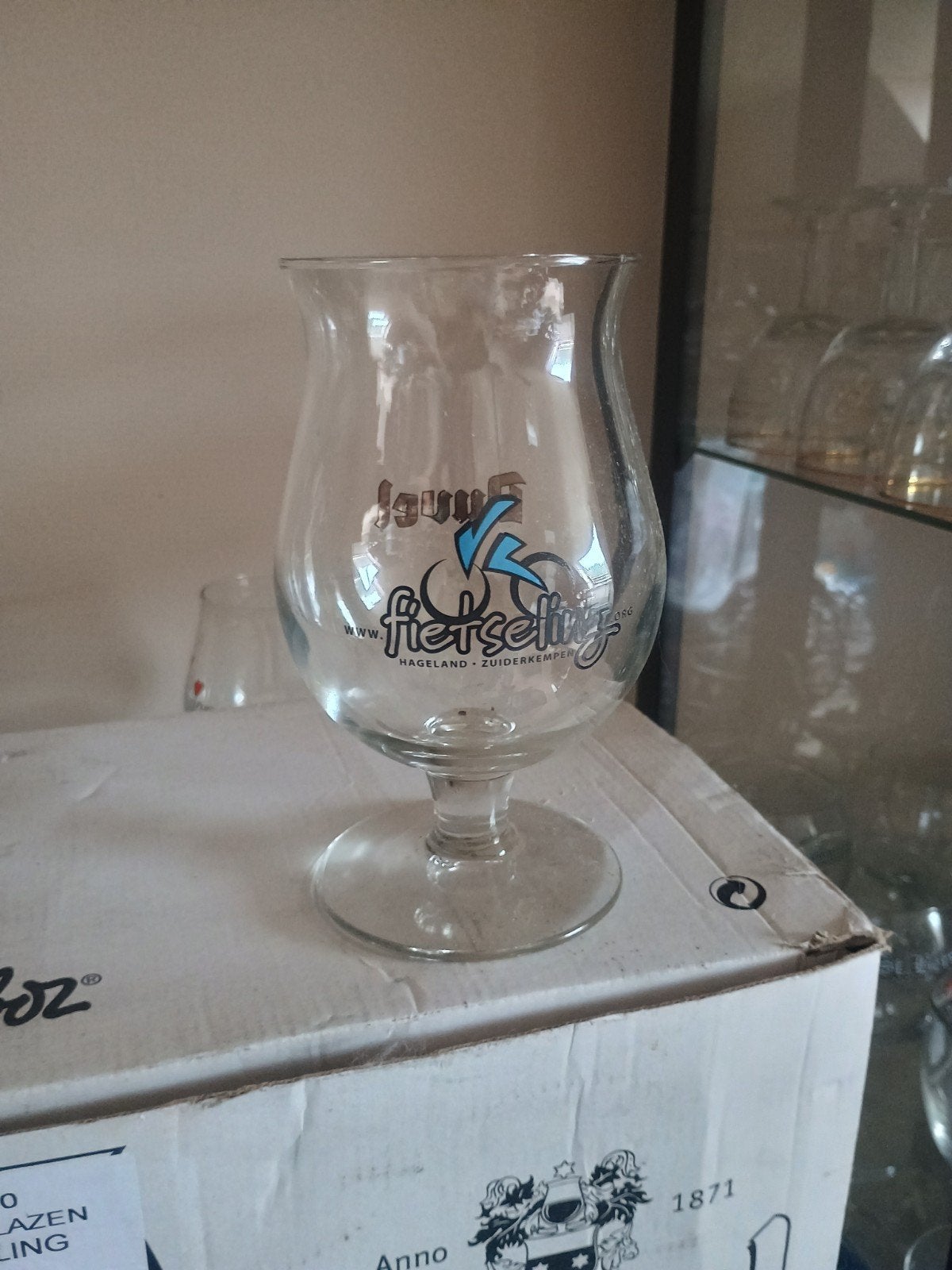 Glas Duvel fietseling, Ophalen, Duvel
