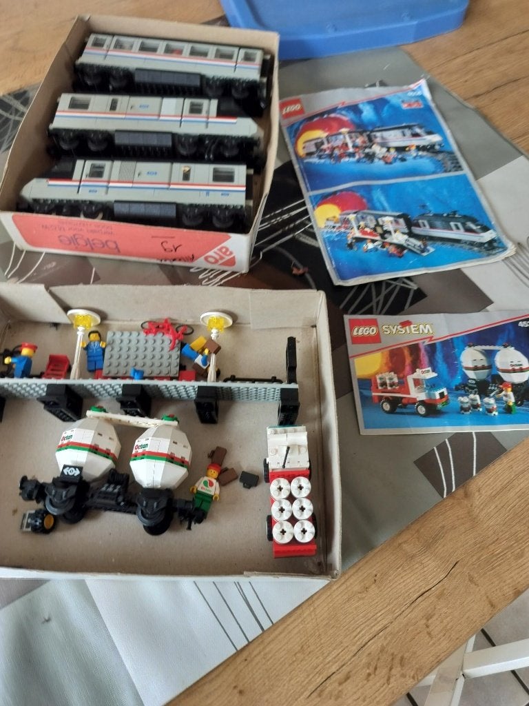 lego 4558 en 4537 treinen metroliner volledig., Ophalen of Verzenden, Lego