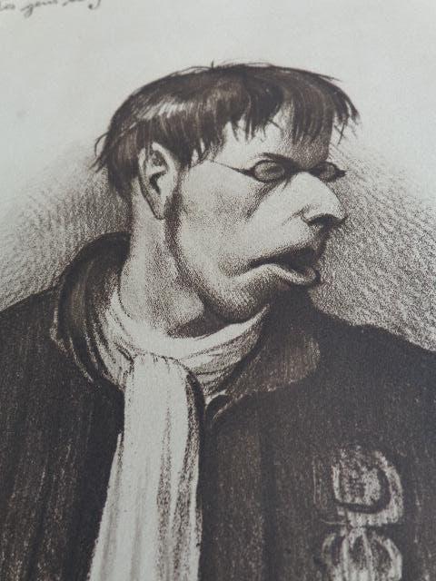 Antieke gravure Honoré Daumier, Ophalen, Gravure