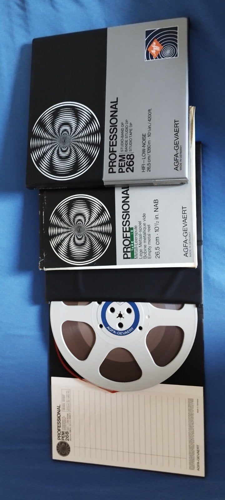 bandopnemer reels 26,5cm, Audio, Tv en Foto, Bandrecorder, Ophalen, Met stofkap