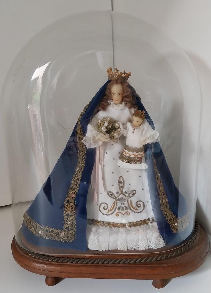 Wassen Maria-met-Kind - Onder stolp, Ophalen, Zo goed als nieuw