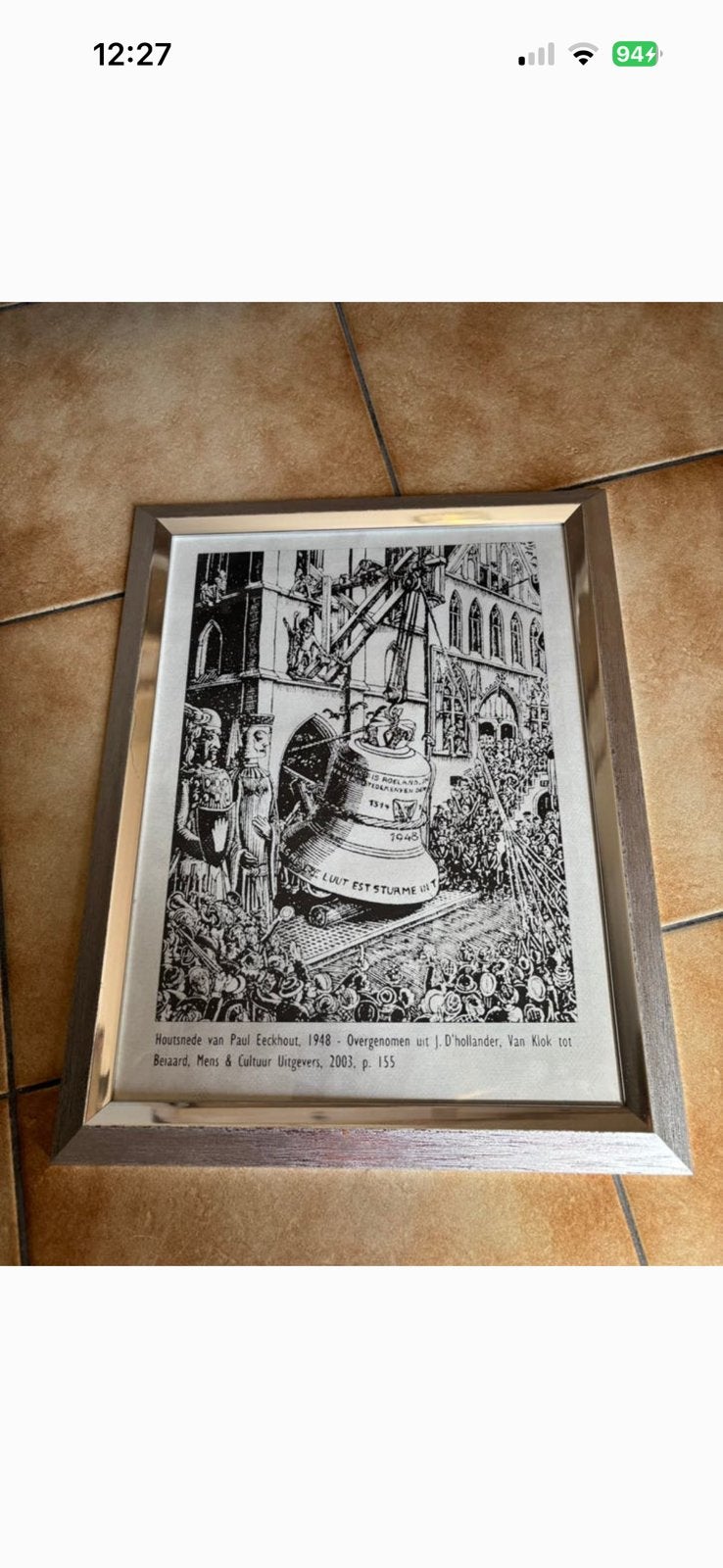 Reproduction d'une gravure sur bois de Paul Eeckhout 1948, Antiquités & Art, Art | Dessins & Photographie, Enlèvement ou Envoi