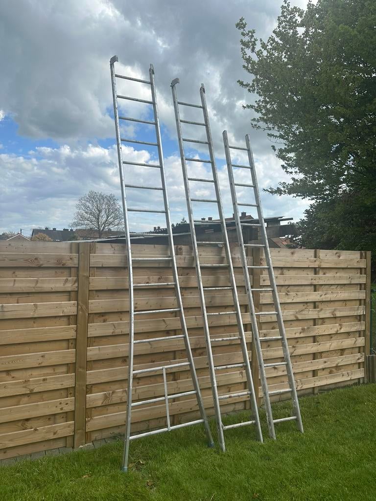 Aluminium ladder, Doe-het-zelf en Bouw, Ladders en Trappen, Ophalen, Zo goed als nieuw, Ladder, Opvouwbaar of Inschuifbaar