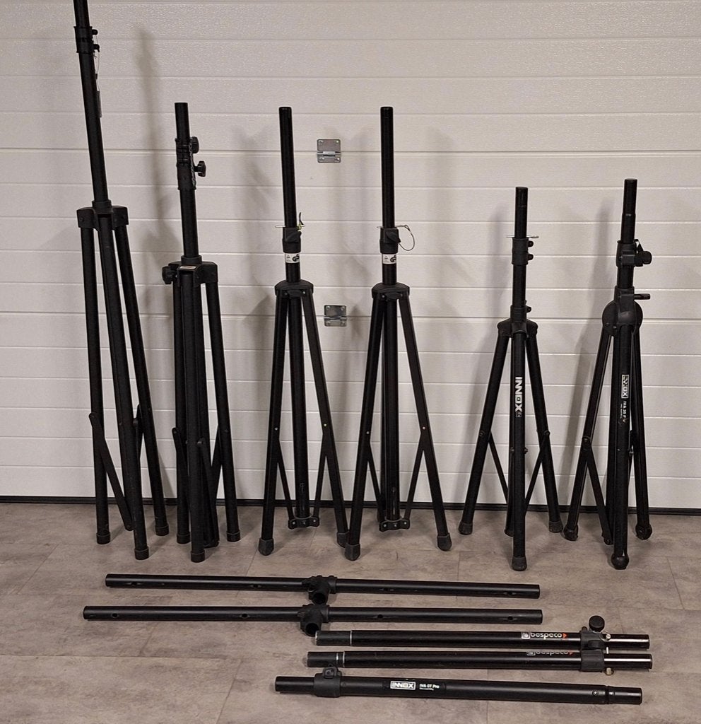 Set statieven voor luidsprekers e.a, Musique & Instruments, Enlèvement, Utilisé, Pied, Lumières ou Lasers